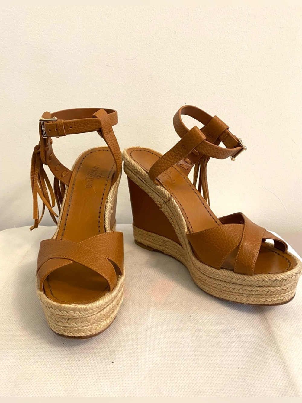 Valentino Leather Wedge
